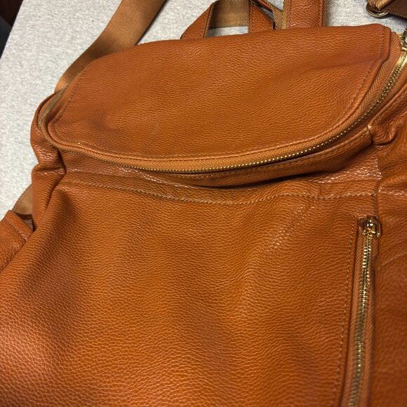 Azaria Cognac Vegan Leather Backpack main image 5